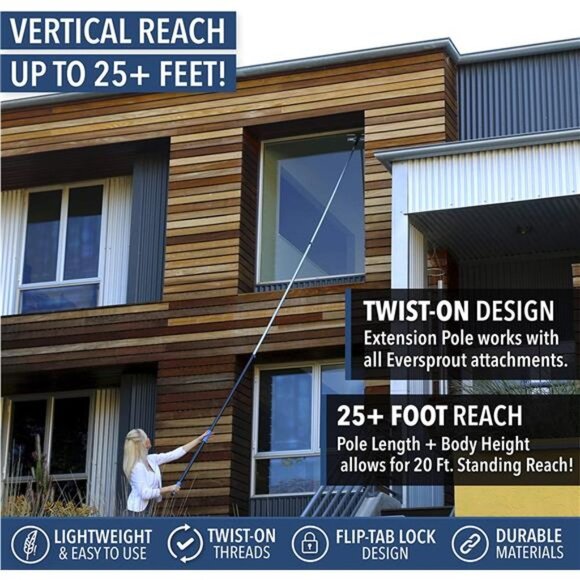 6.5-to-18 Foot Telescopic Extension Pole (25 Ft Reach) pole only - Picture 5 of 7